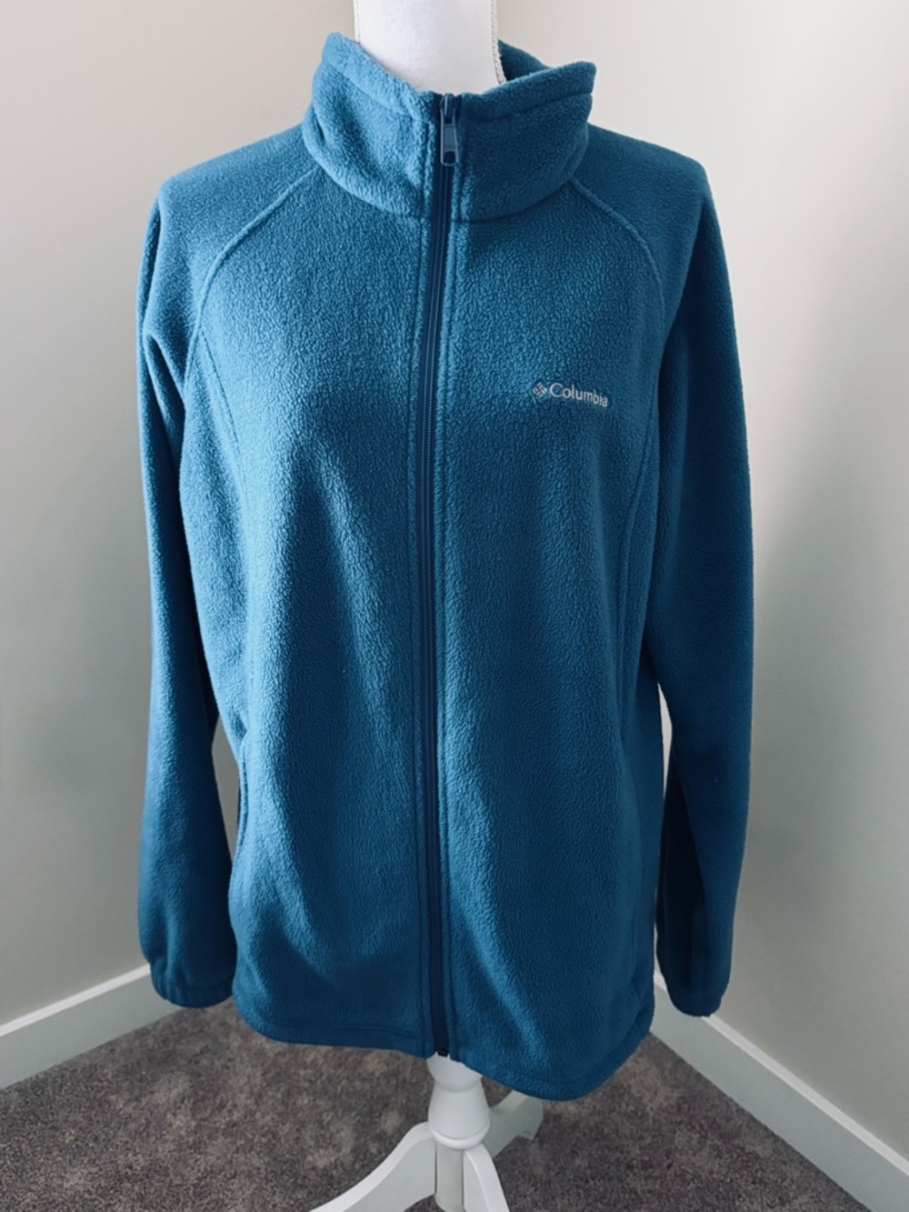 Columbia Teal Zip-Up Fleece Jacket